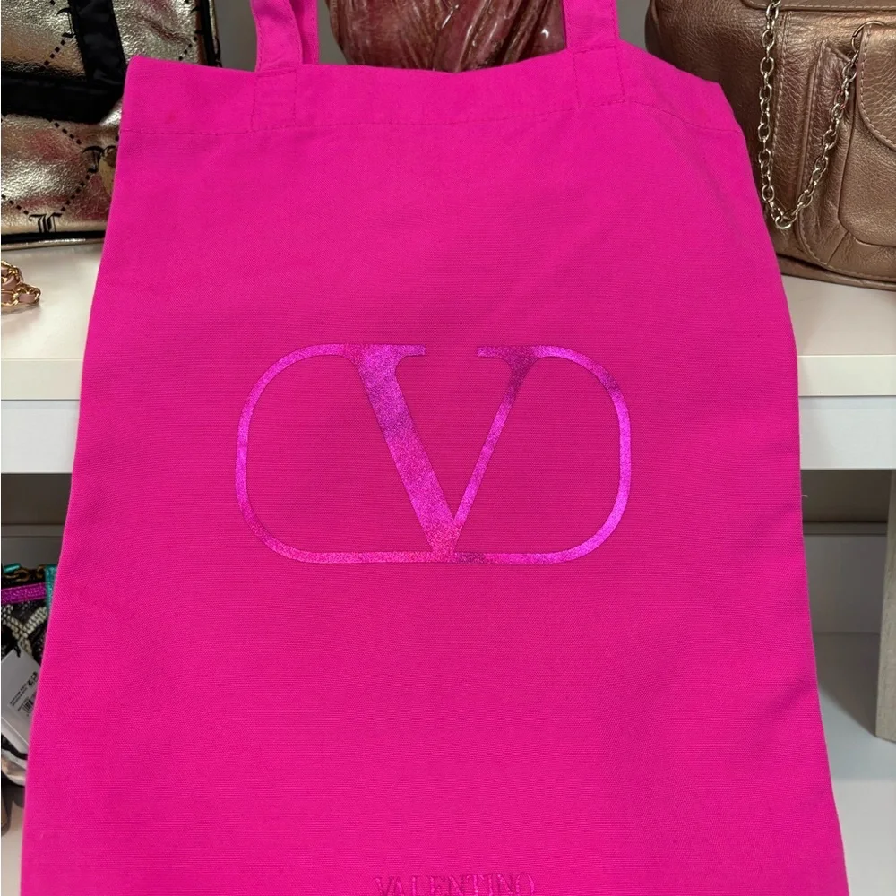 NEW 3-piece bundle | Valentino Pink Tote w multi scarf + SJP Crossbody Strap - Picture 4 of 8
